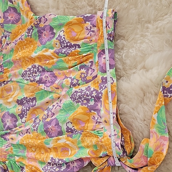 Faithfull The Brand La Colle Top Floral Summer Cropped Size XS - Picture 12 of 12